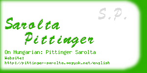 sarolta pittinger business card